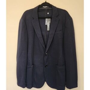 Paul Jones Mens Navy Blue Knit Blazer XL Sports Coast Textured Jacket NWT
